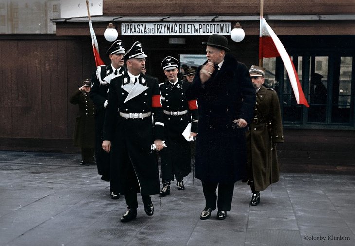 Himmler Pologne photo couleur