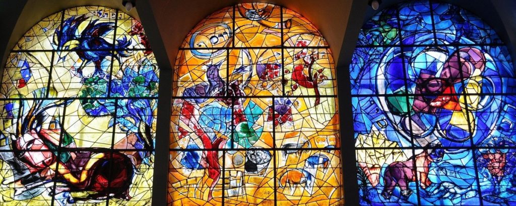 Vitraux synagogue Hadassah Chagall